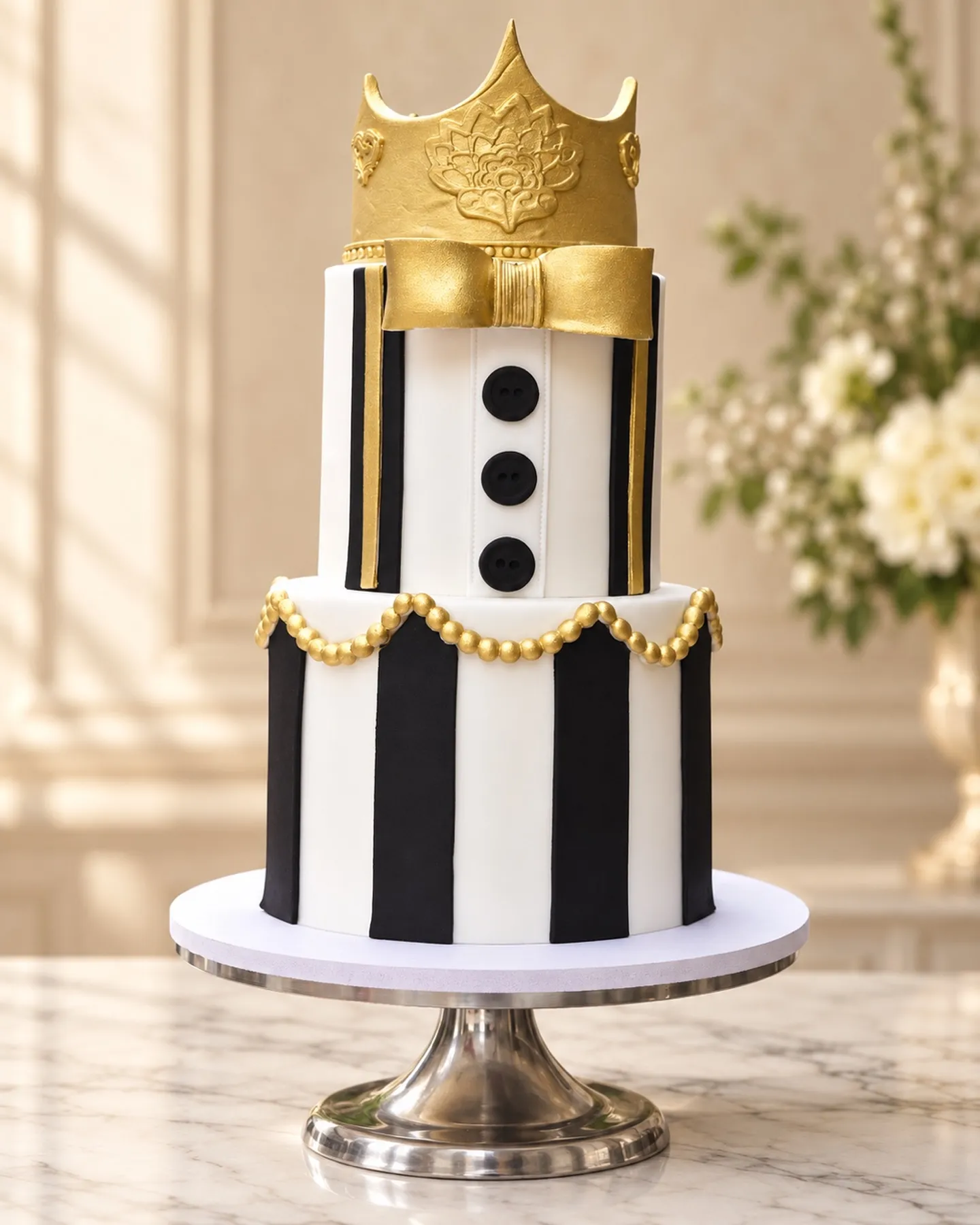 Crown and bow two-tier