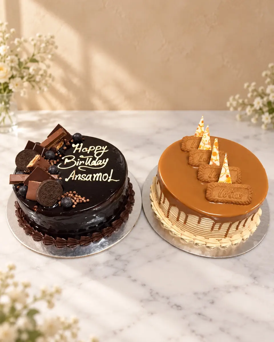 Chocolate and Lotus birthday pair