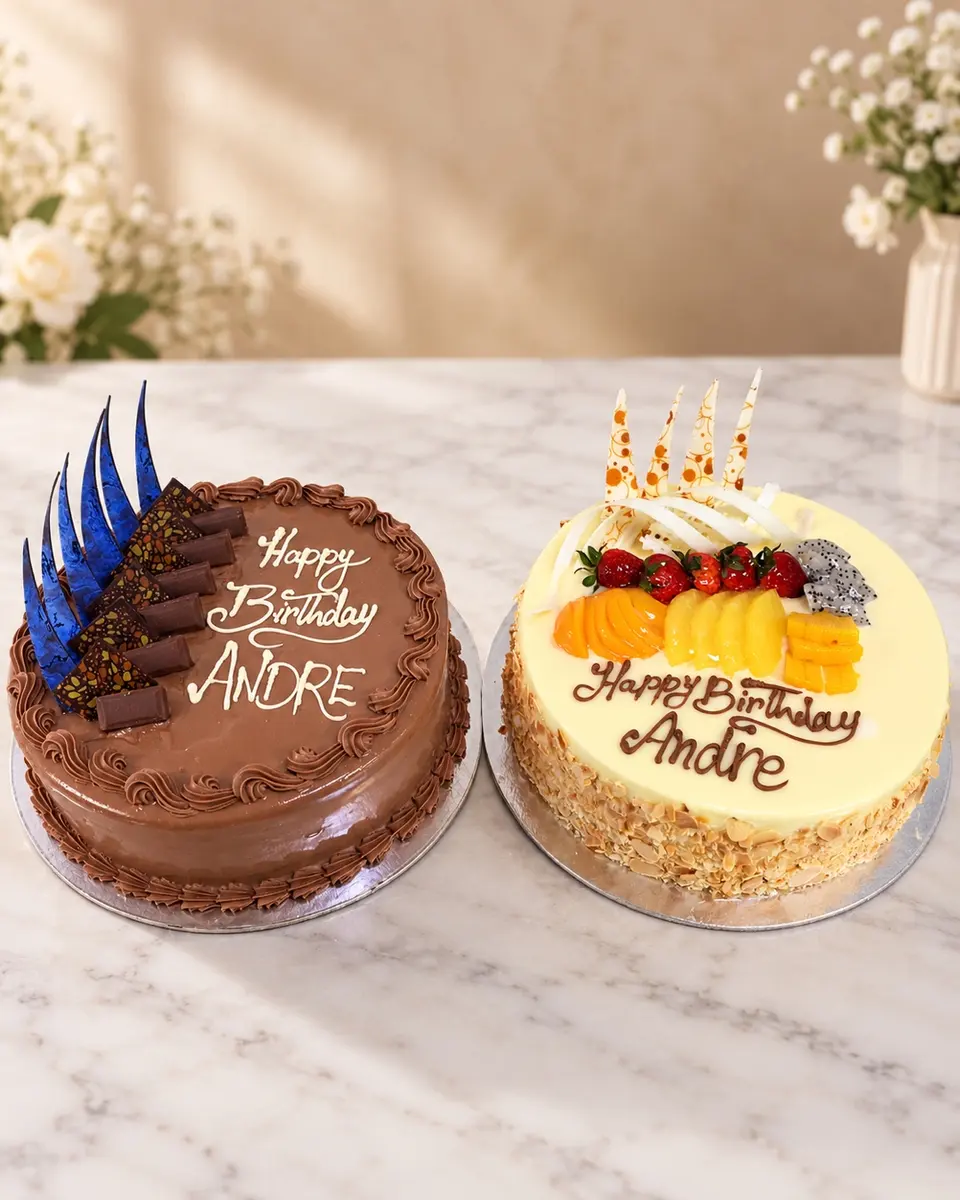 Birthday pair — chocolate and fruit