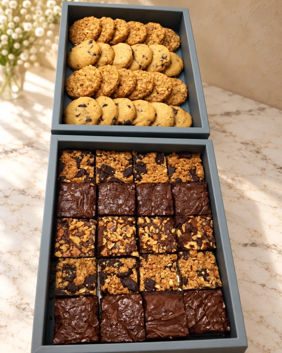 Cookies and brownies gift box